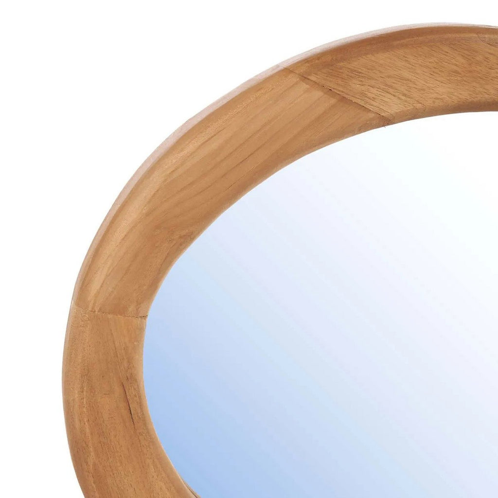 Organische spiegel van teakhout