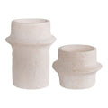 Witte Cement Kaarshouders - Set van 2