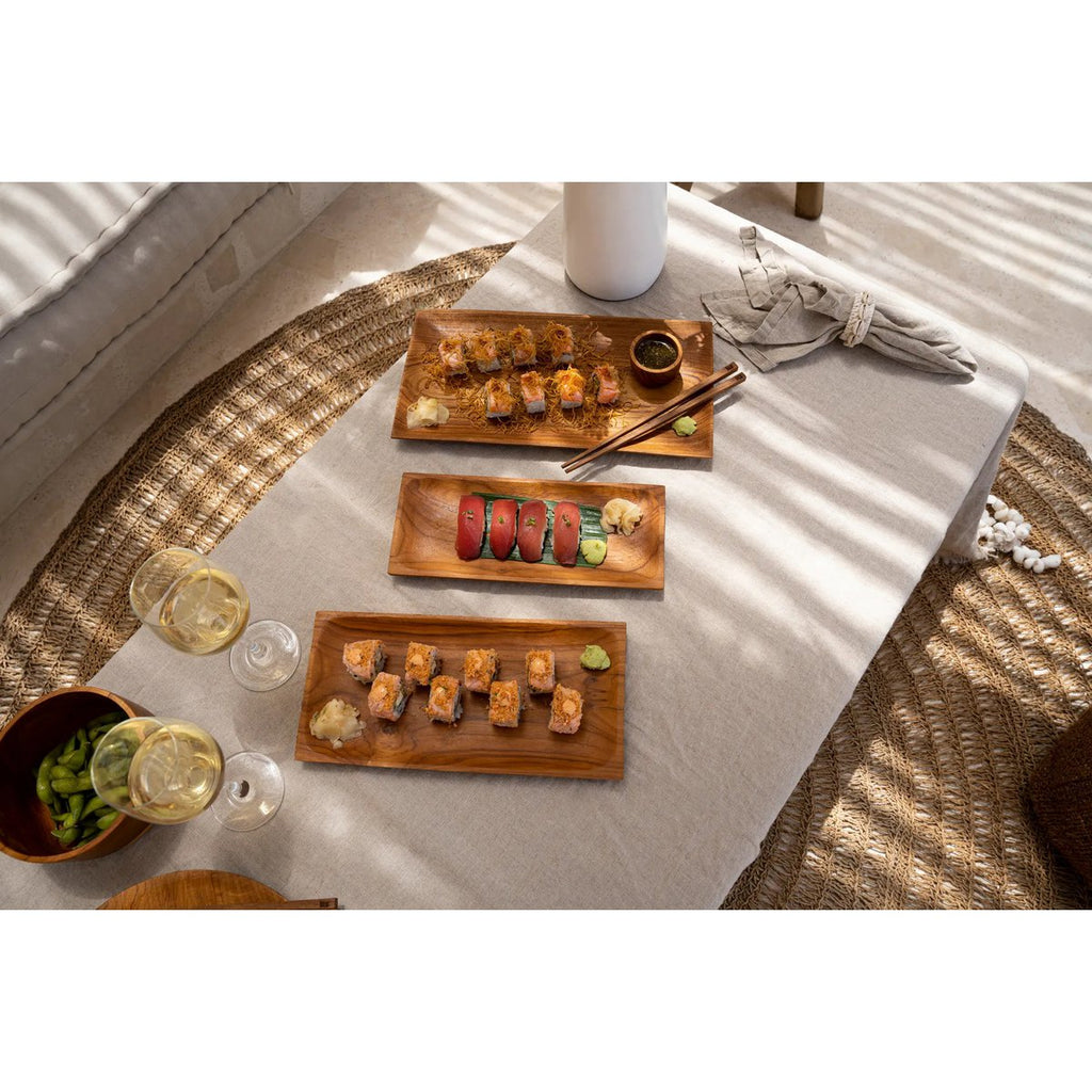 Teak Root Sushi Plate - 35x18 cm