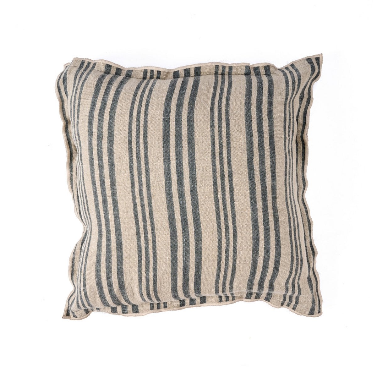 De Nordic Stripe Kussenhoes - Natuurlijk Zwart - 50x50