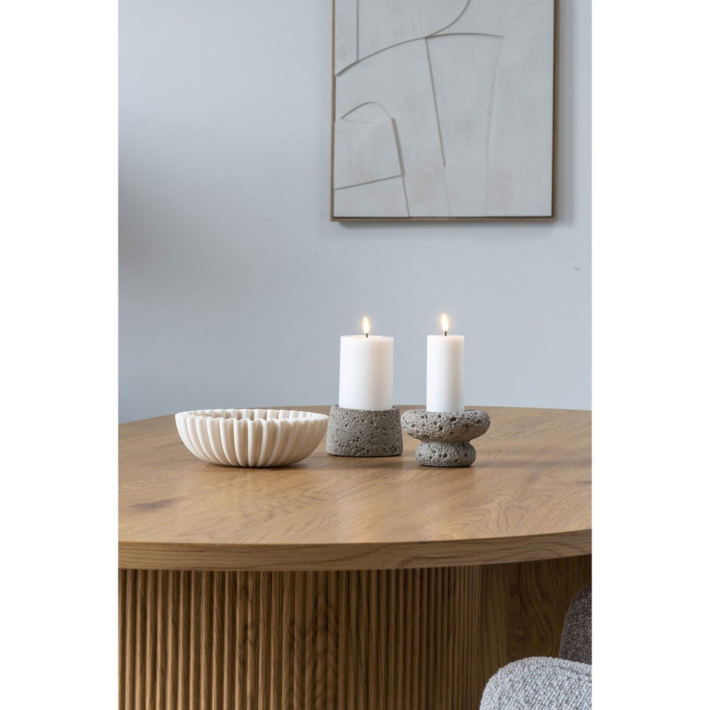 Grijze Cement Kaarshouders - Set van 2