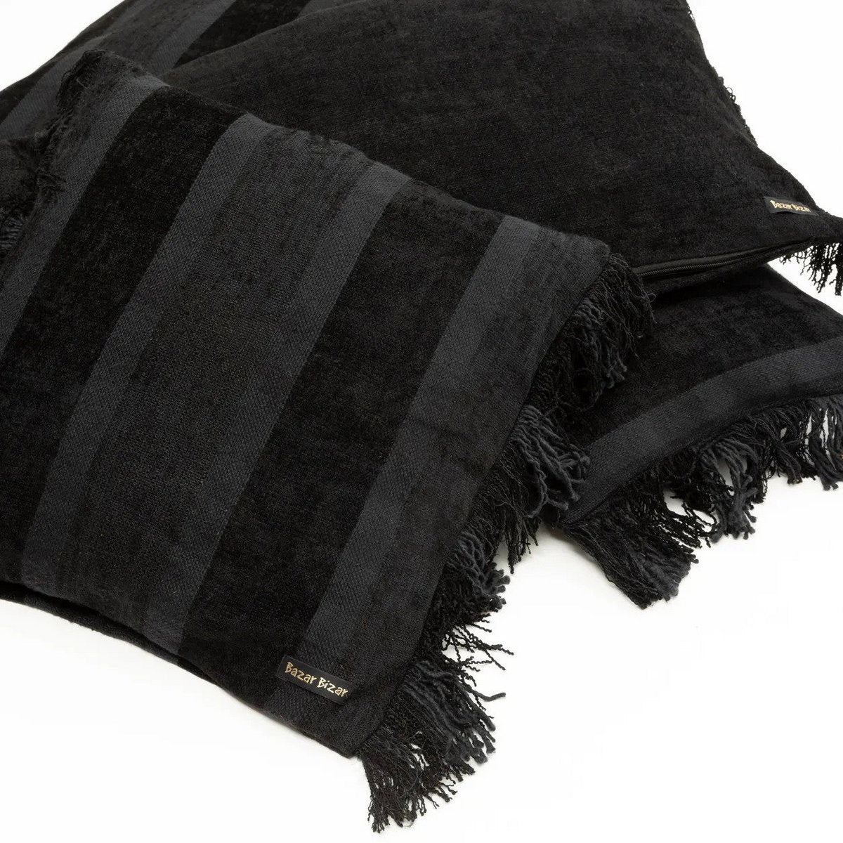 The Oh My Gee Kussenhoes - Zwart Fluweel - 30x50