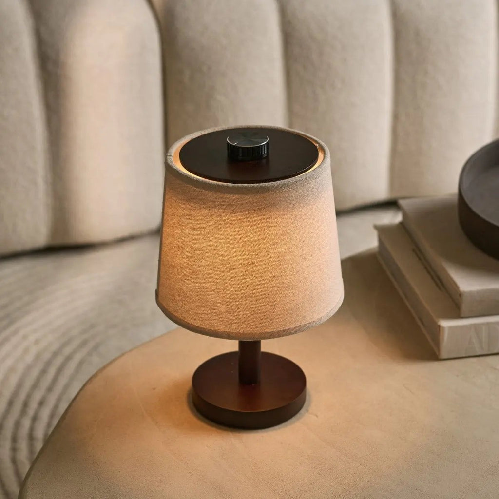 Rover Donkerbruine Houten Oplaadbare Lamp