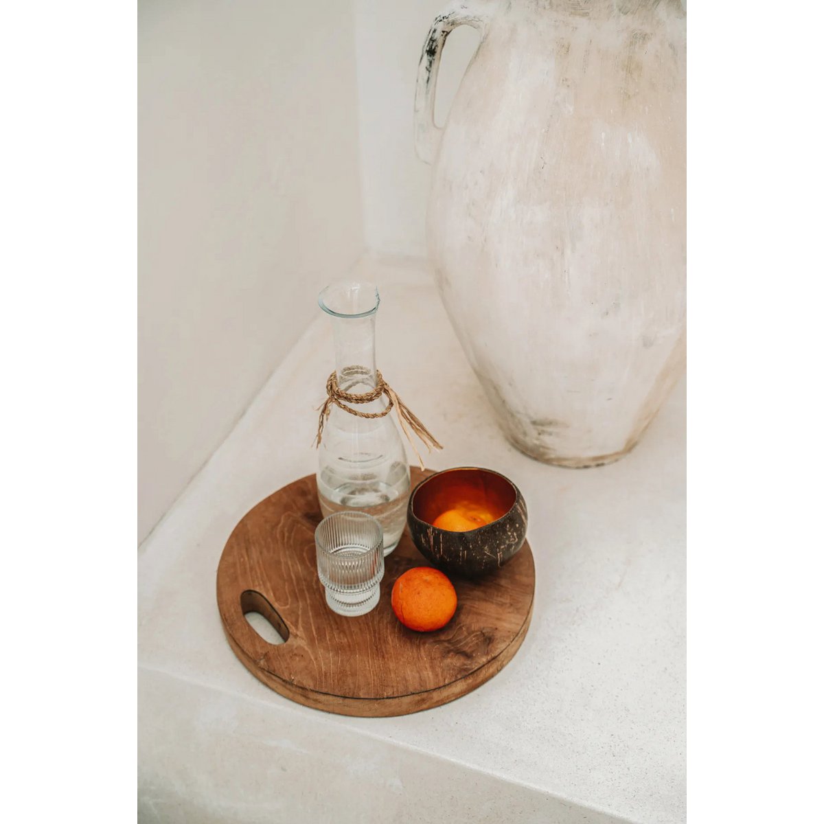 The teak Root Tray - 35x35 cm