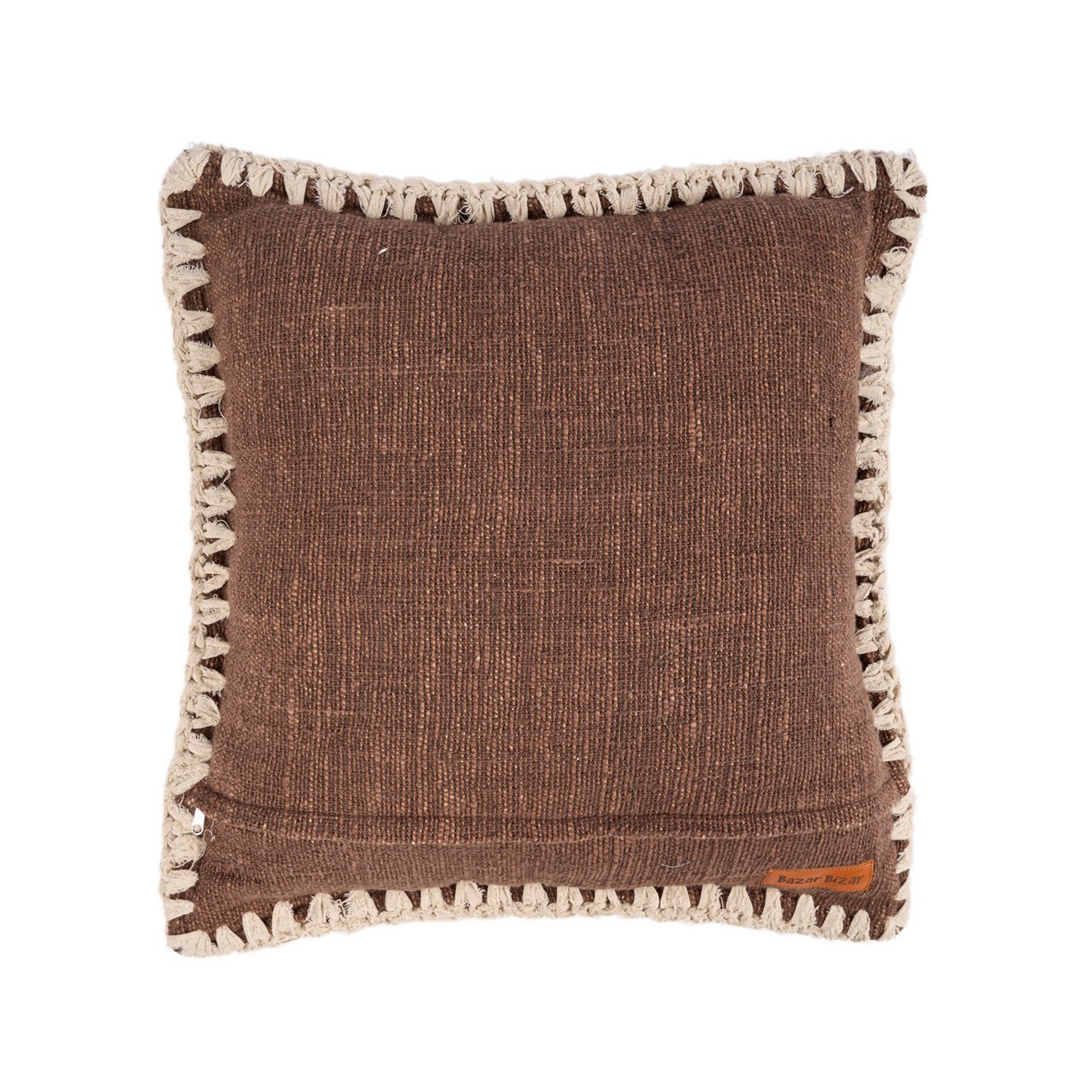 De Espresso Edge Kussenhoes - Bruin Wit