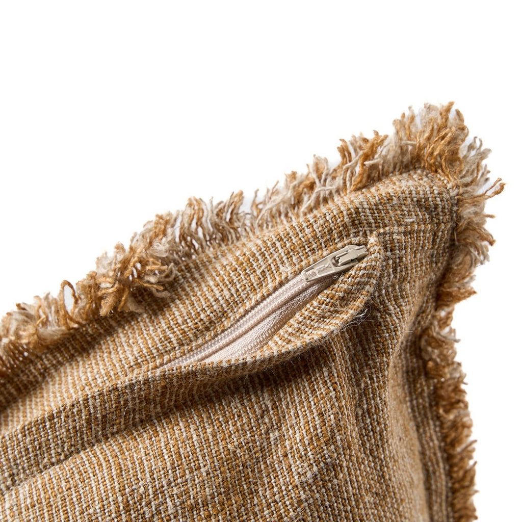 De Sahara Fringe Kussenhoes - Natuurlijk Bruin - 50x50