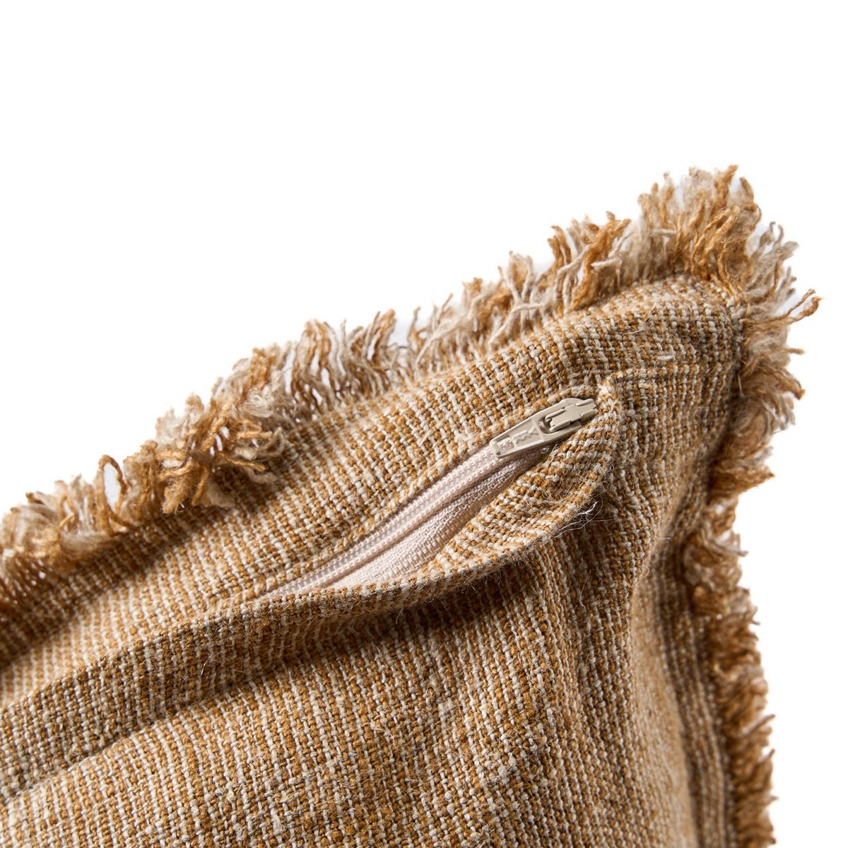 De Sahara Fringe Kussenhoes - Natuurlijk Bruin - 50x50