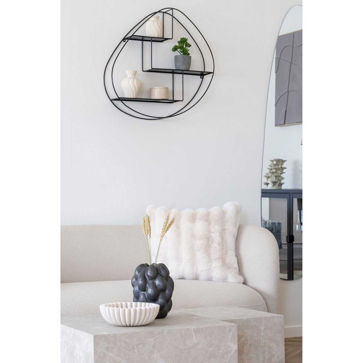 culpturale Keramische Vaas Zwart