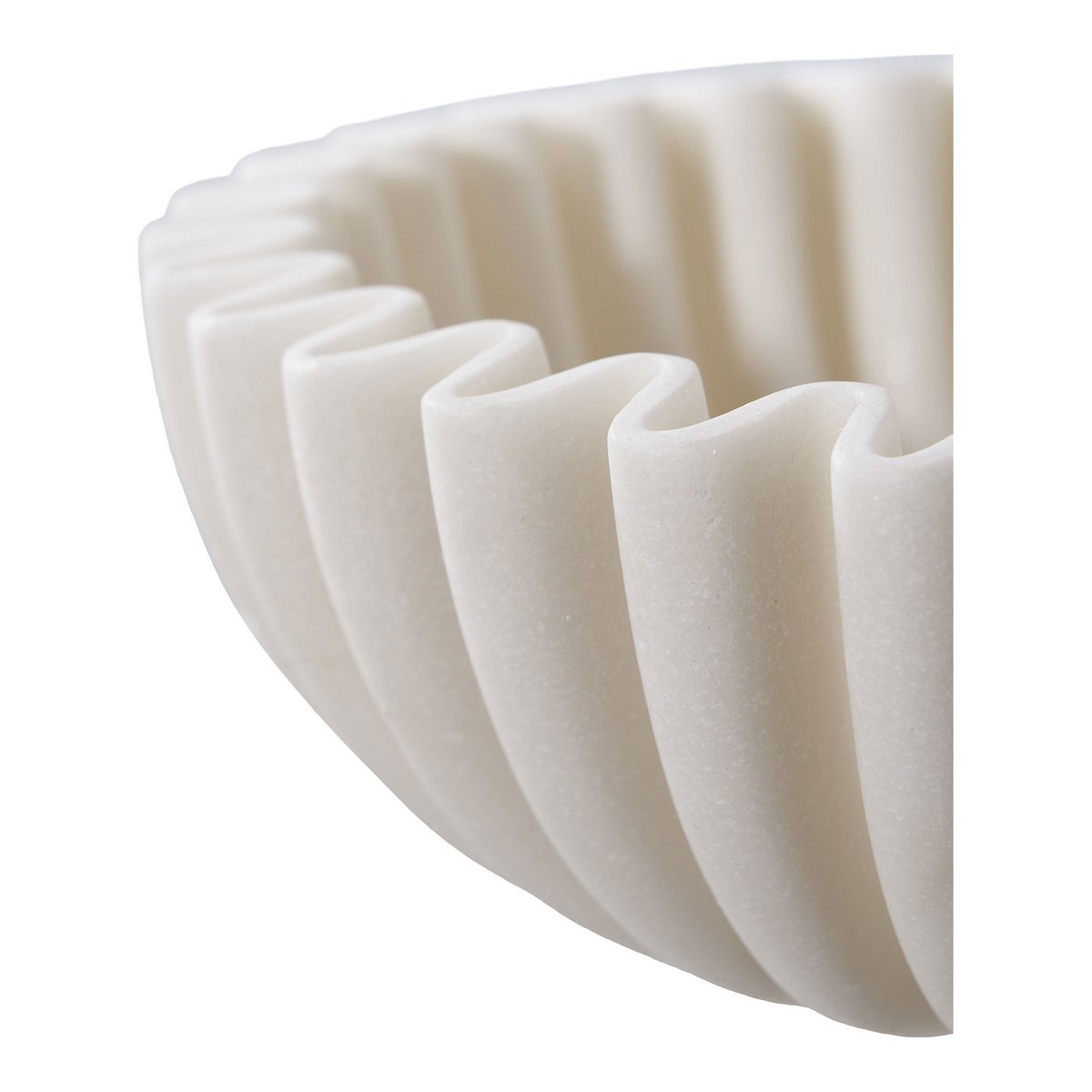 Geribbelde Decoratieve Schaal van Polyresin