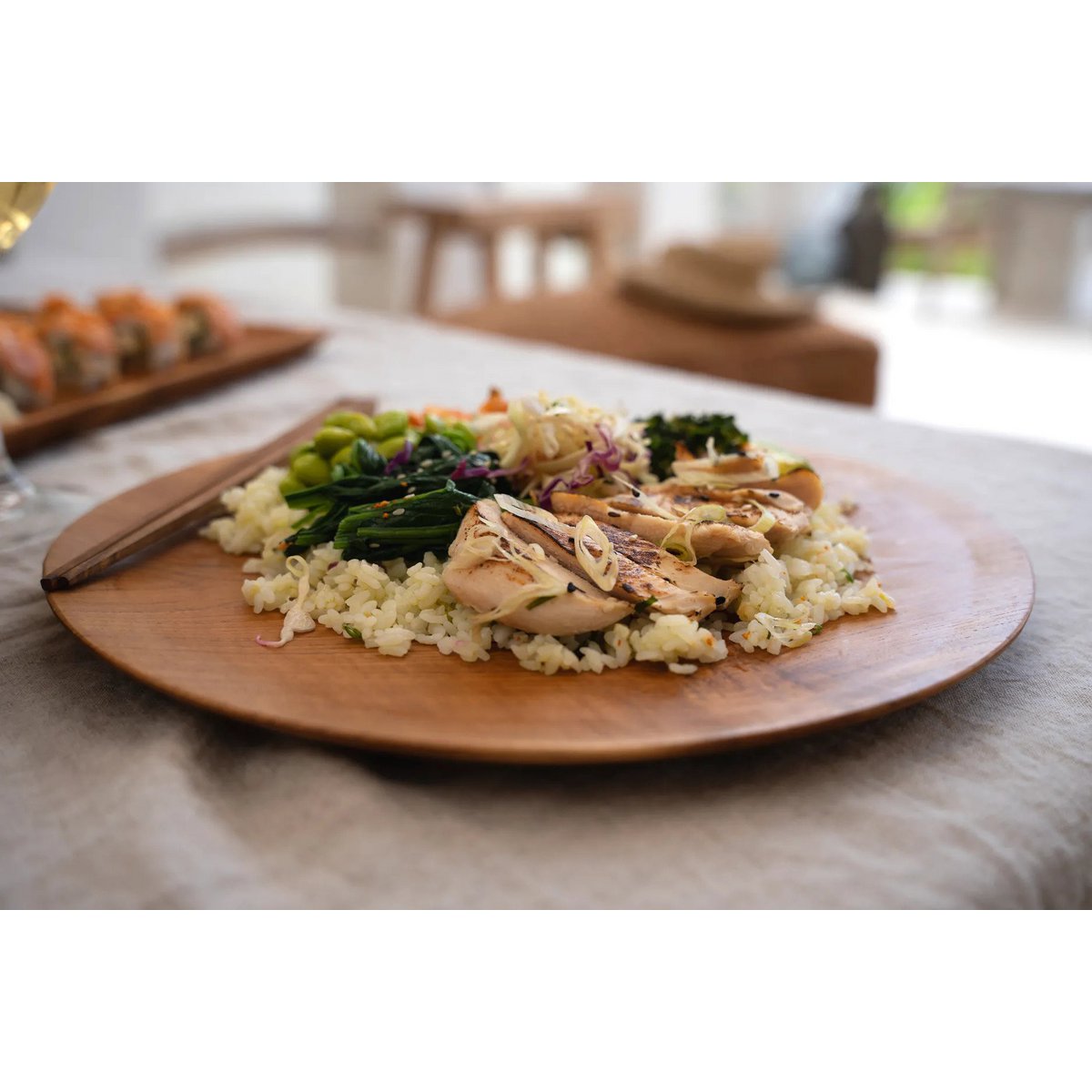 The Teak Root Round Plate - 25x25 cm