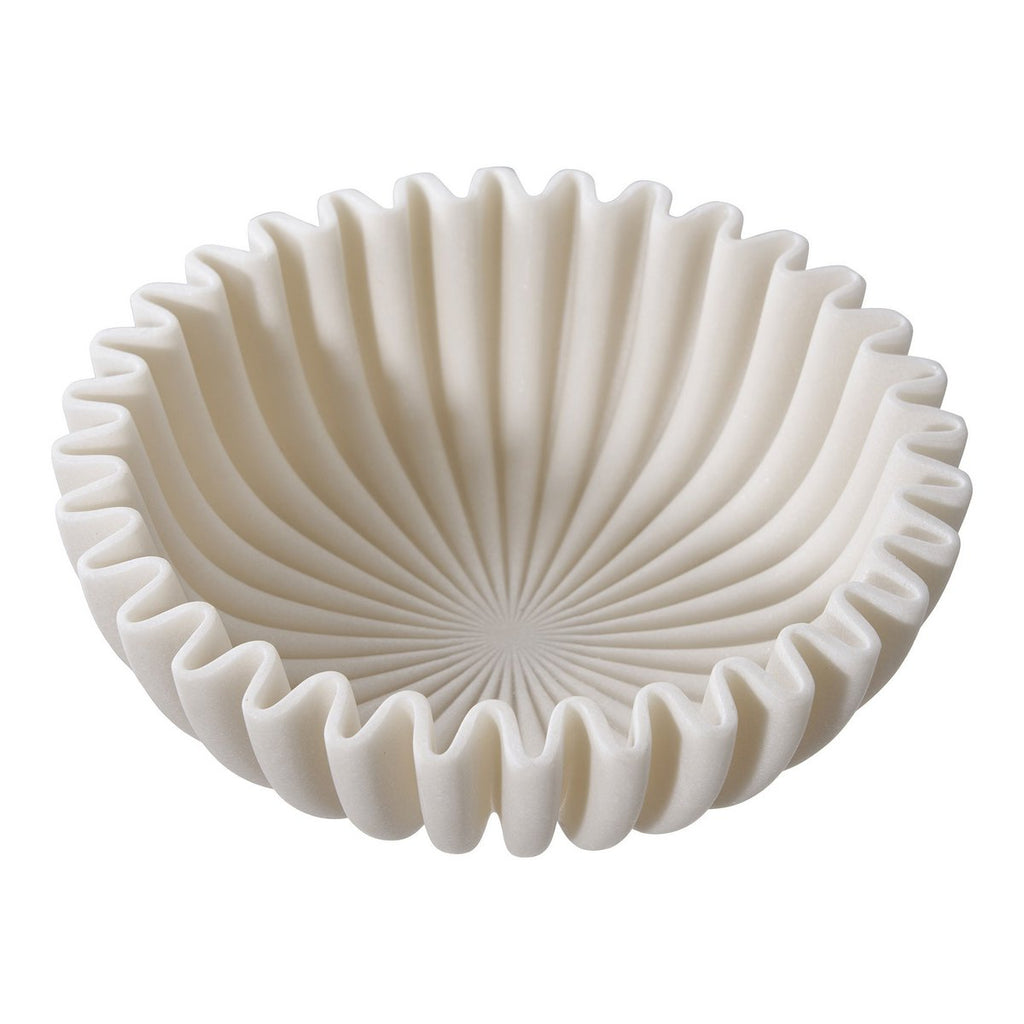 Geribbelde Decoratieve Schaal van Polyresin