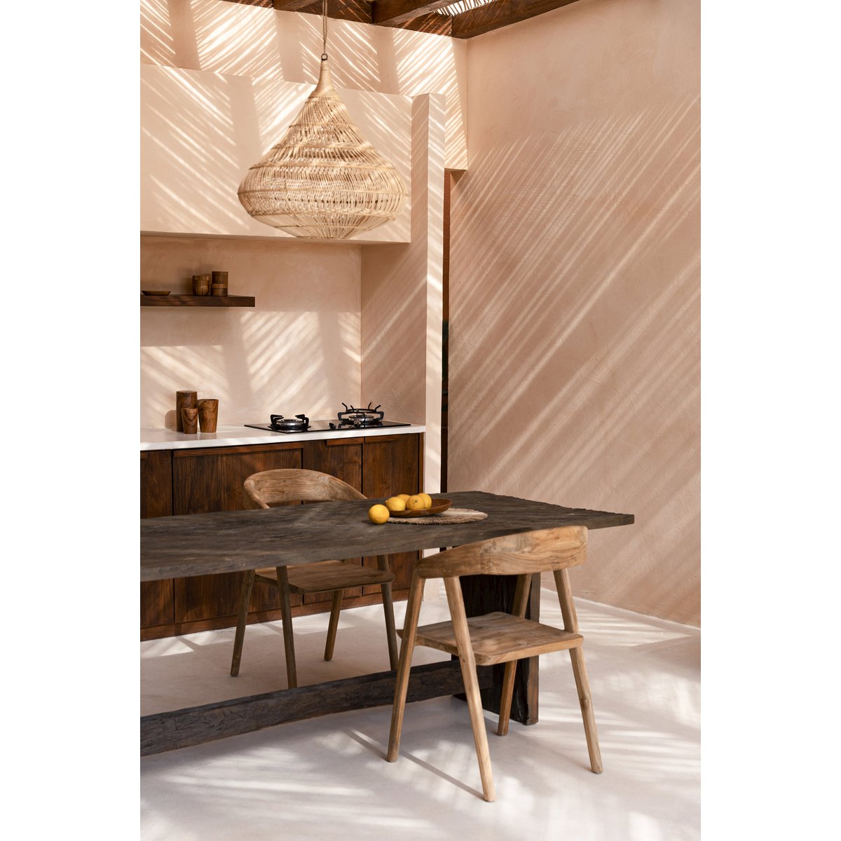 Teluk eetkamerstoel van teakhout