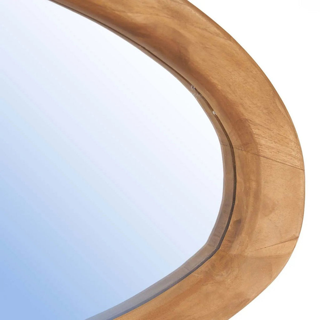 Organische spiegel van teakhout
