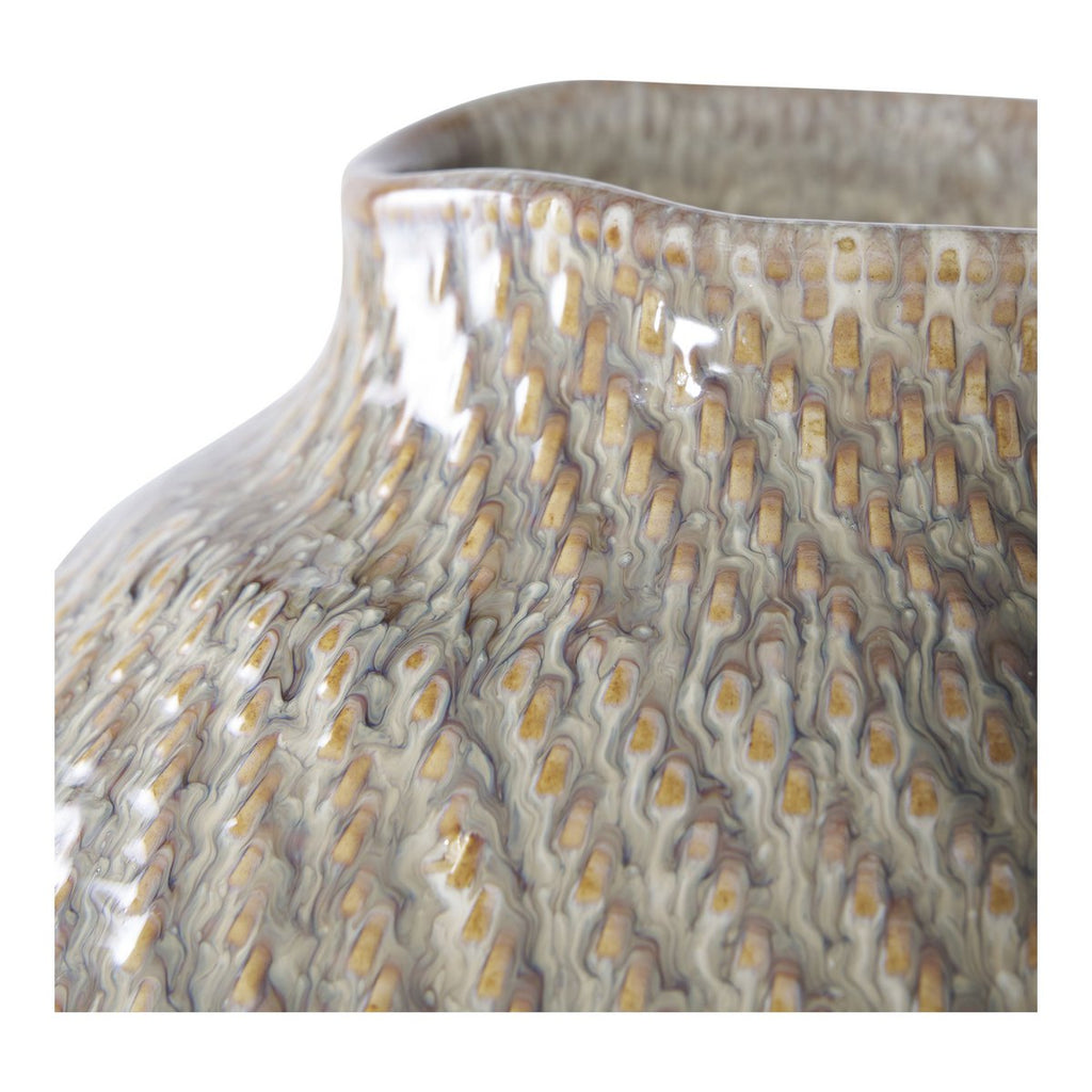 Keramische Vaas Wit/Groen