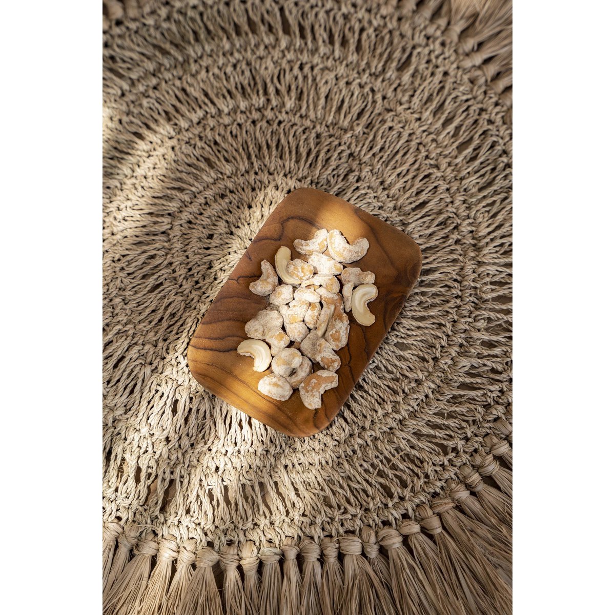 Het Teakwortel Bijgerecht bordje - Rechthoekig