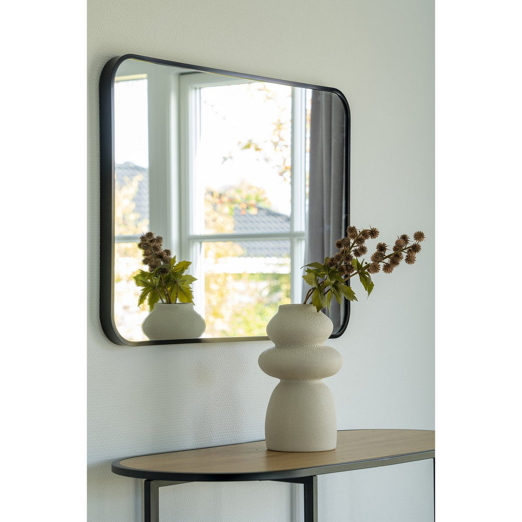 Sculpturale Steengoed Vaas in Zachte Beigetint