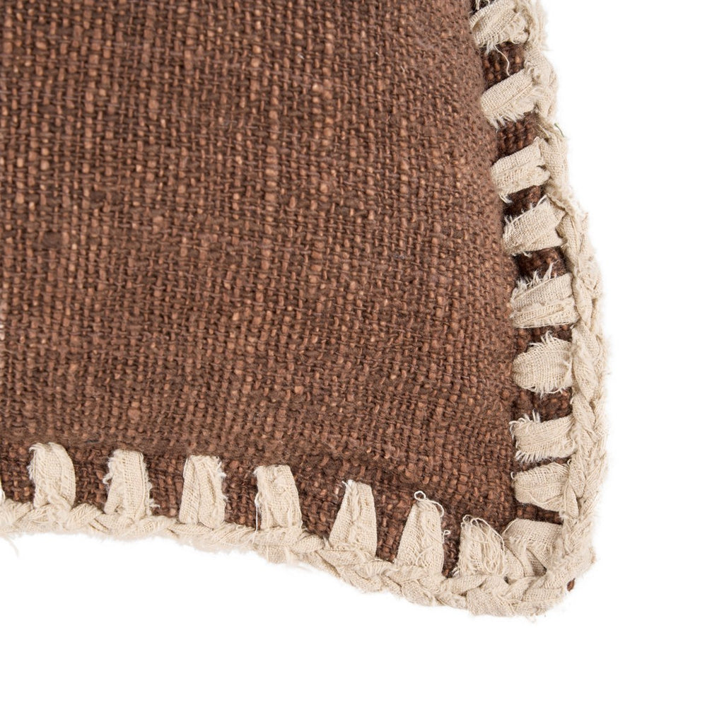 De Espresso Edge Kussenhoes - Bruin Wit