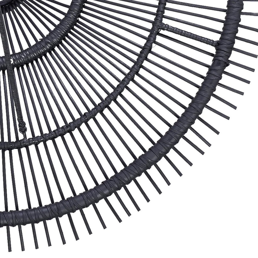 Sky hanglamp van zwart rotan