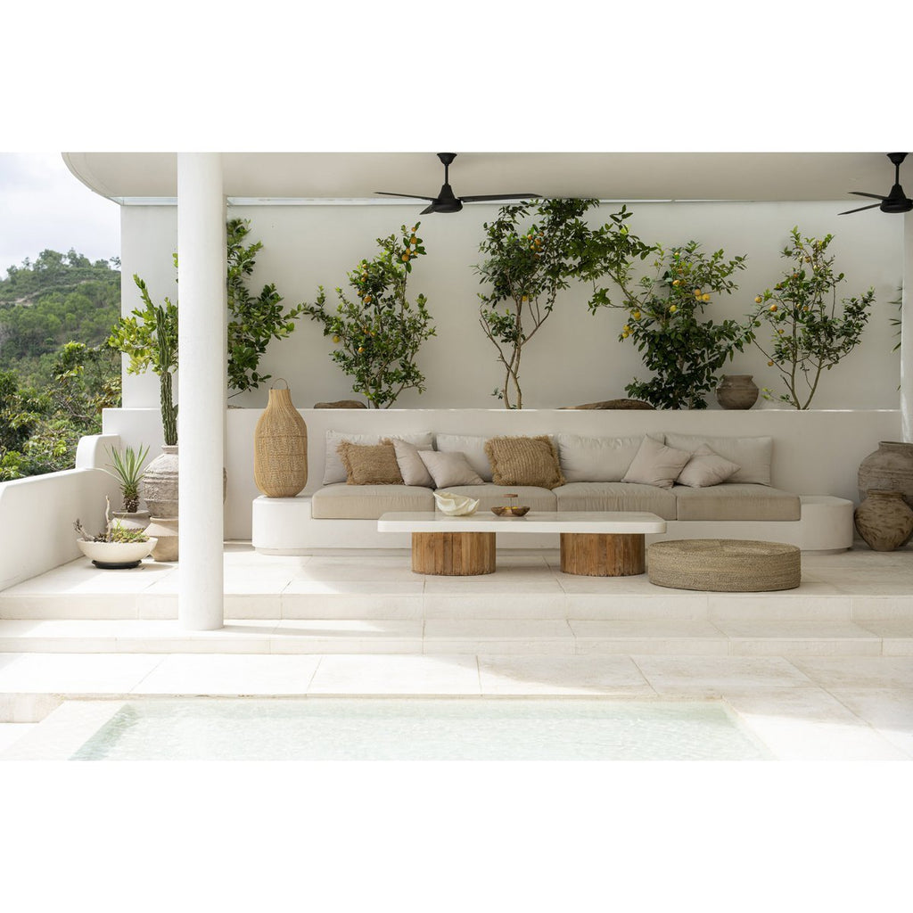 Grote poef van zeegras