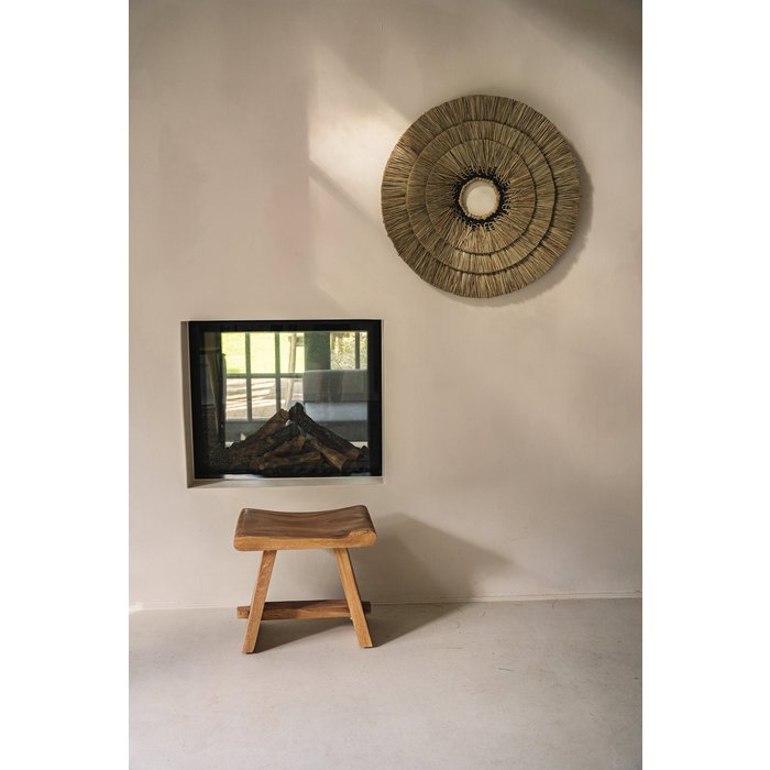 Mengdong muurdecoratie van gras en katoen