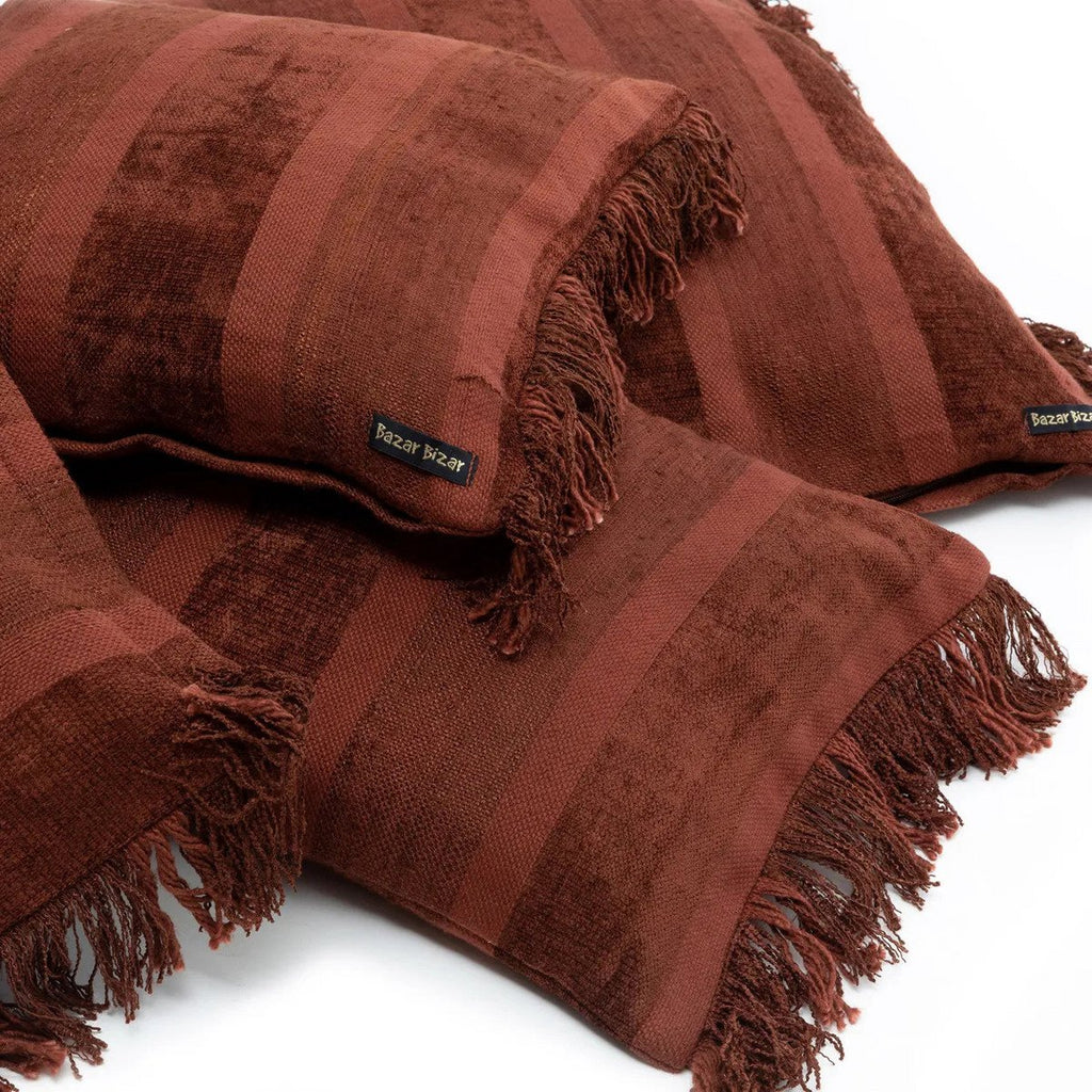 The Oh My Gee Kussenhoes - Bordeaux Fluweel - 30x50