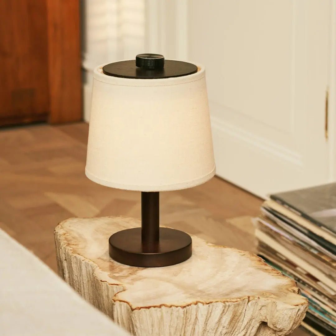 Rover Donkerbruine Houten Oplaadbare Lamp