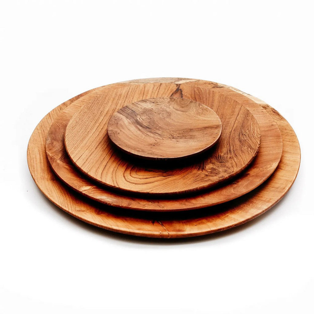 The Teak Root Round Plate - 25x25 cm