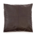 De leren kussenhoes met vier panelen - Choco - 60x60