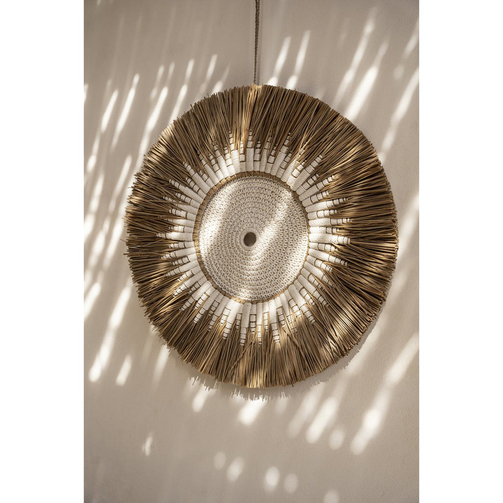 Raffia macramé muurdecoratie