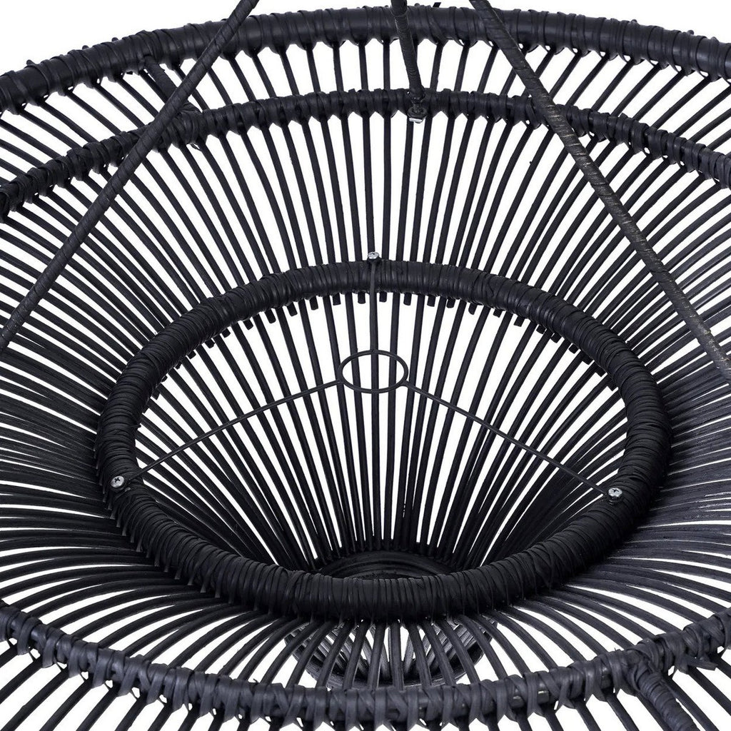 Sky hanglamp van zwart rotan