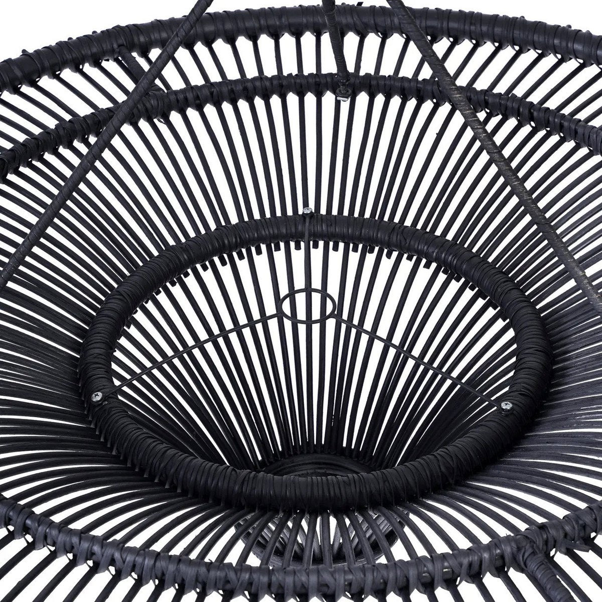 Sky hanglamp van zwart rotan