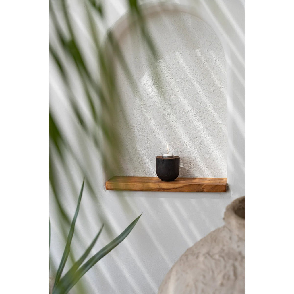 Bondi kandelaar van teakhout