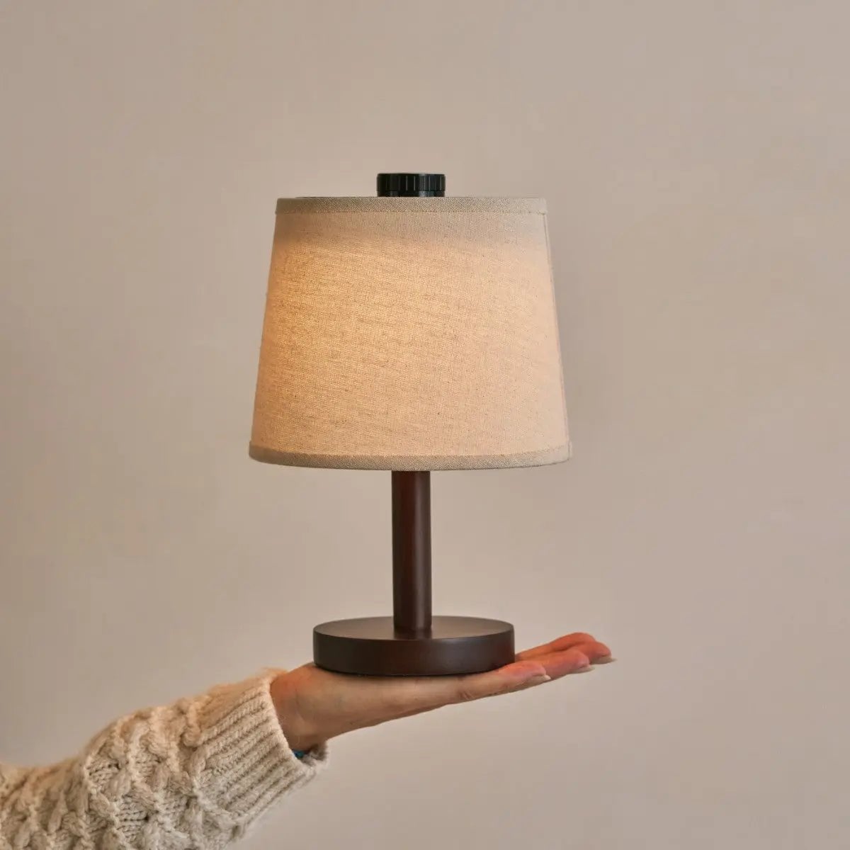 Rover Donkerbruine Houten Oplaadbare Lamp