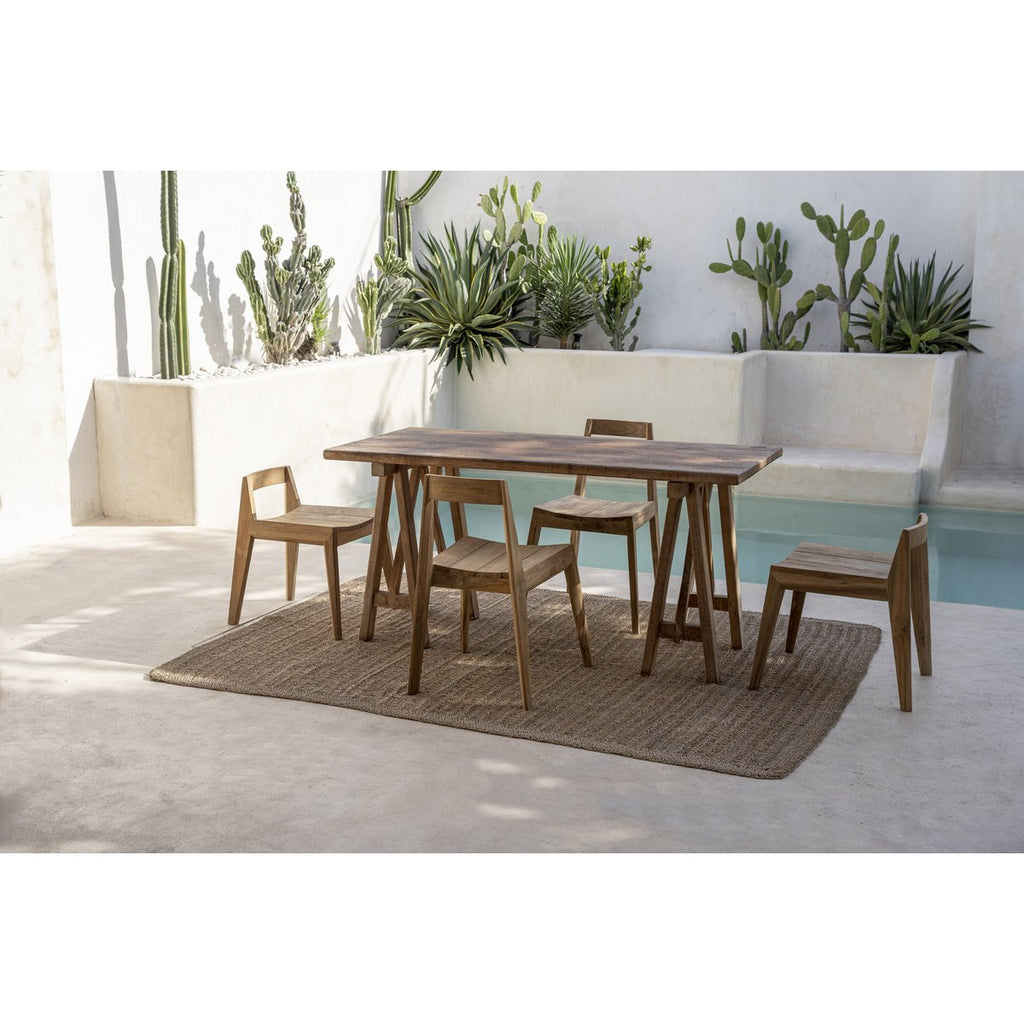 Teakhouten Stoel van Gerecycled Hout