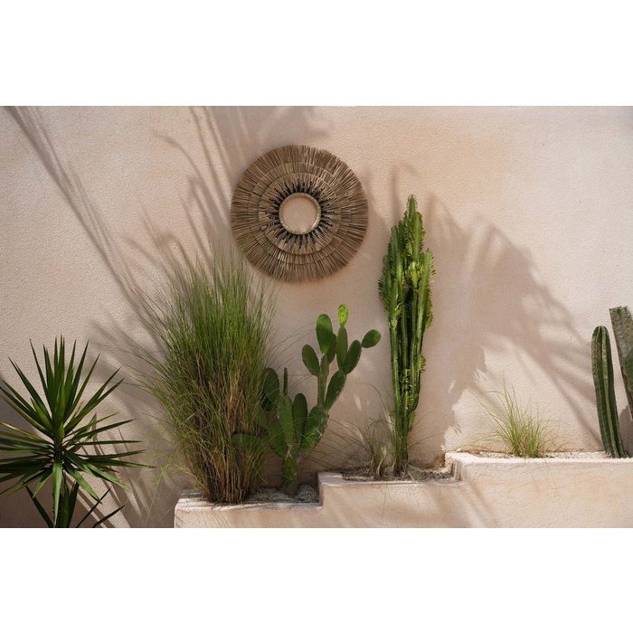 Mengdong muurdecoratie van gras en katoen