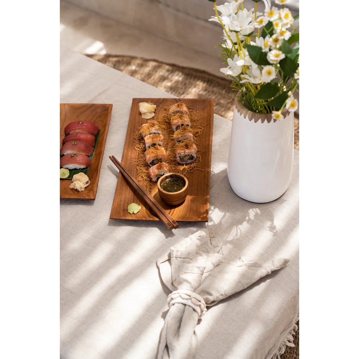 De teakwortelstokjes