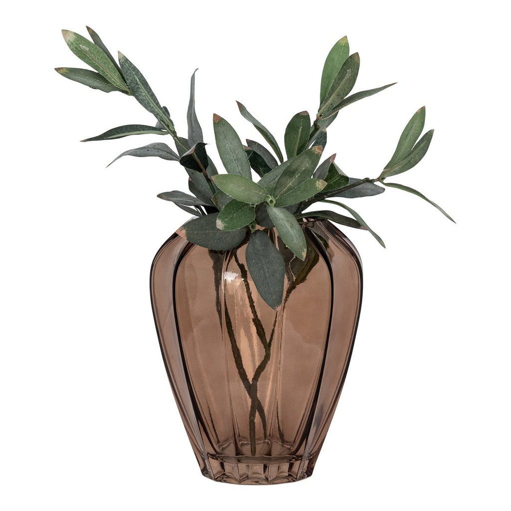 Bruine Glazen Vaas met Tulpvorm