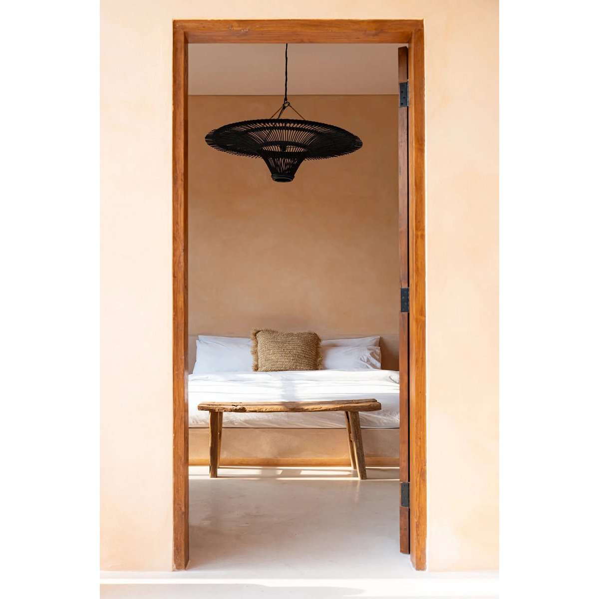 Sky hanglamp van zwart rotan