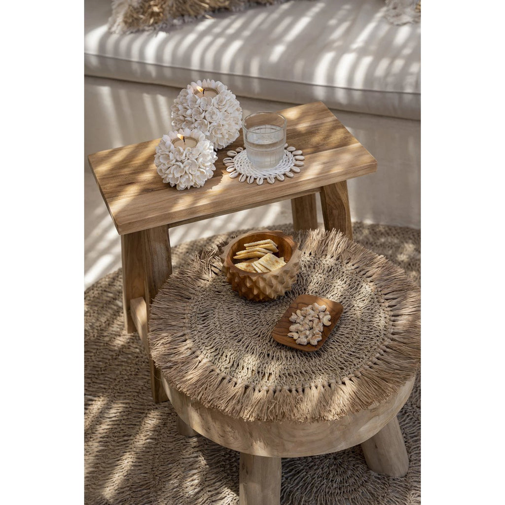 Het Teakwortel Bijgerecht bordje - Rechthoekig