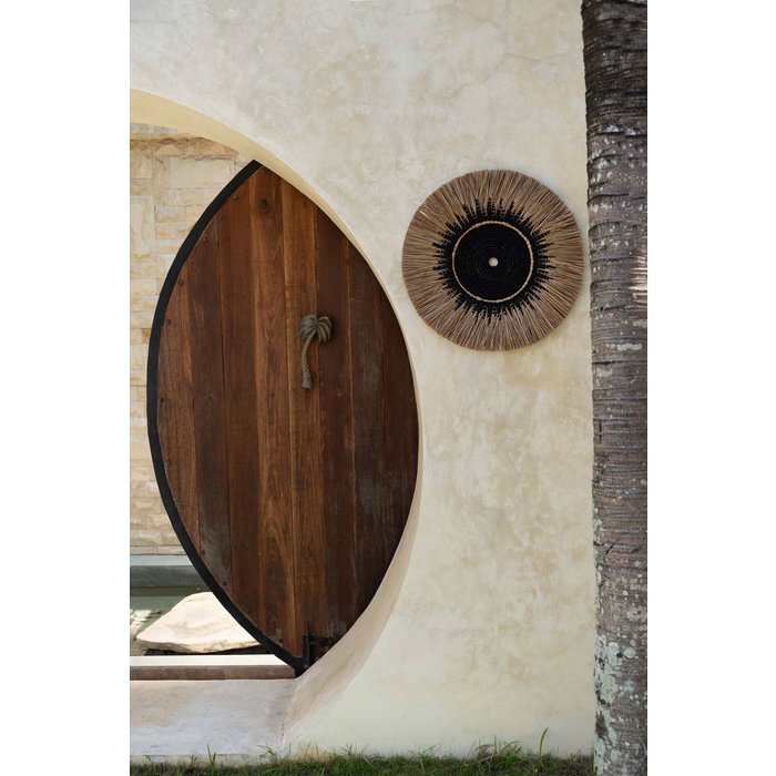 Raffia macramé muurdecoratie