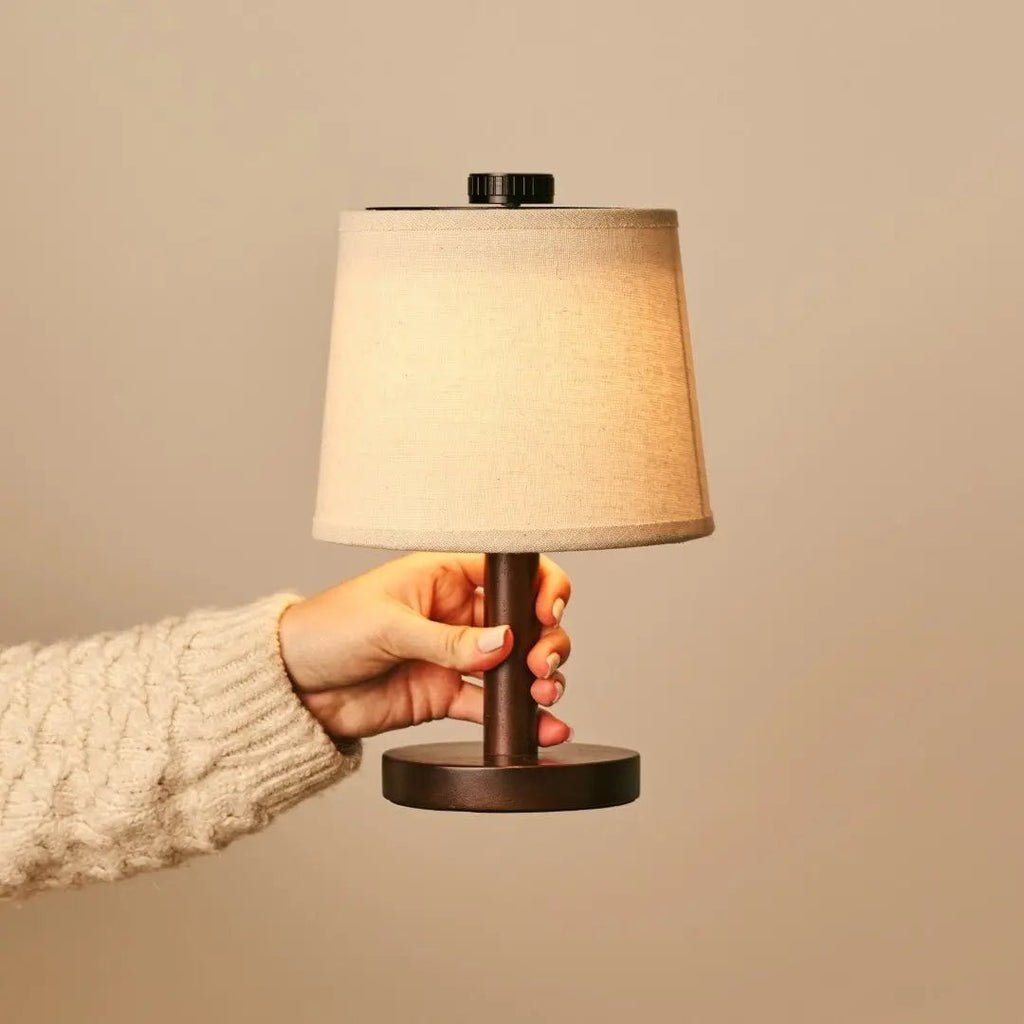 Rover Donkerbruine Houten Oplaadbare Lamp