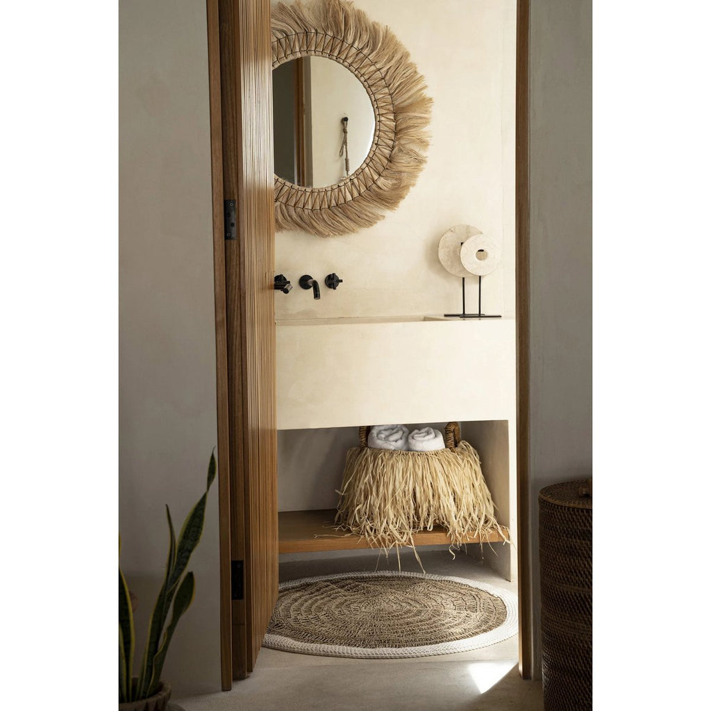 Raffiamand van bananenblad