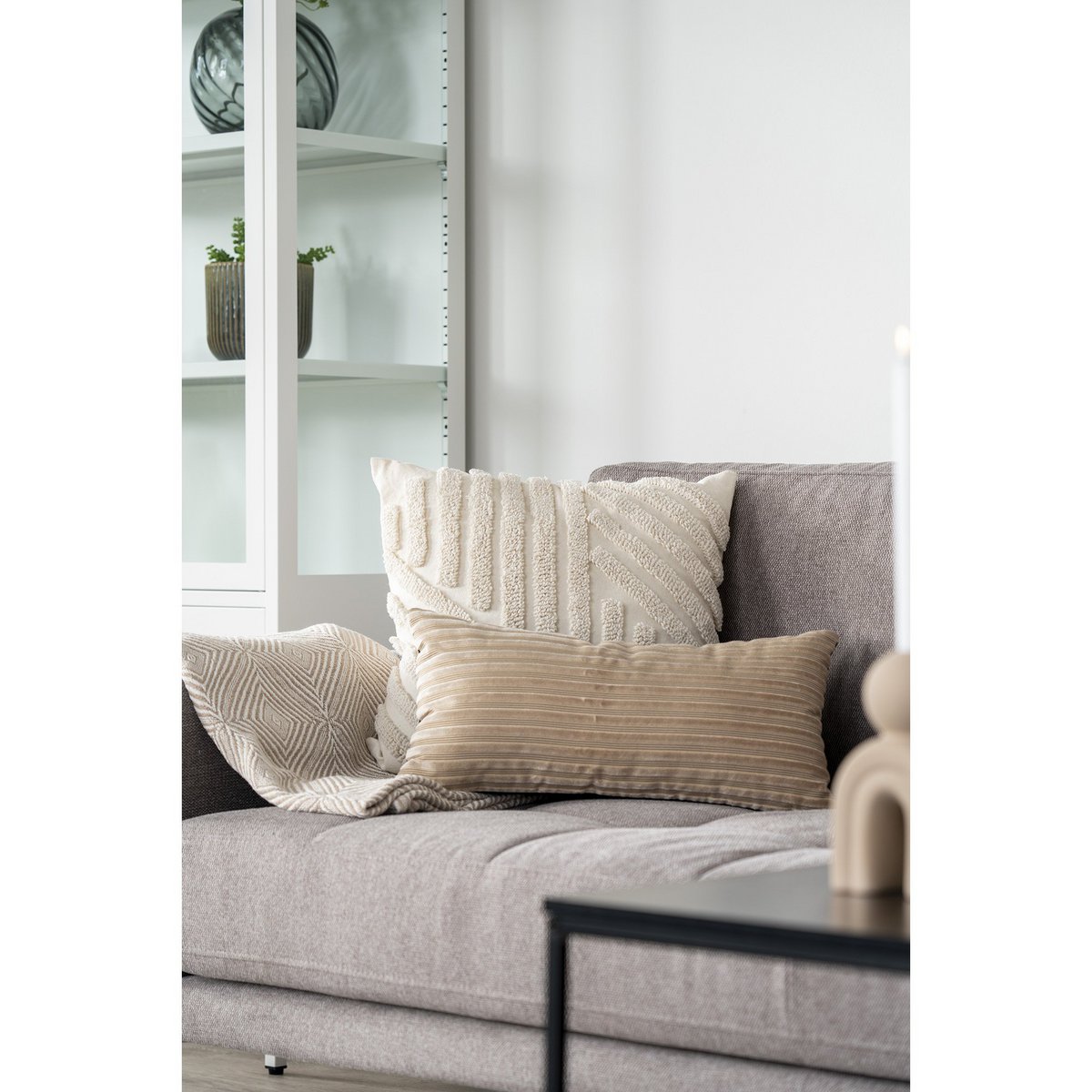 Cort Plaid - Ivoor/Beige - 130x160 cm