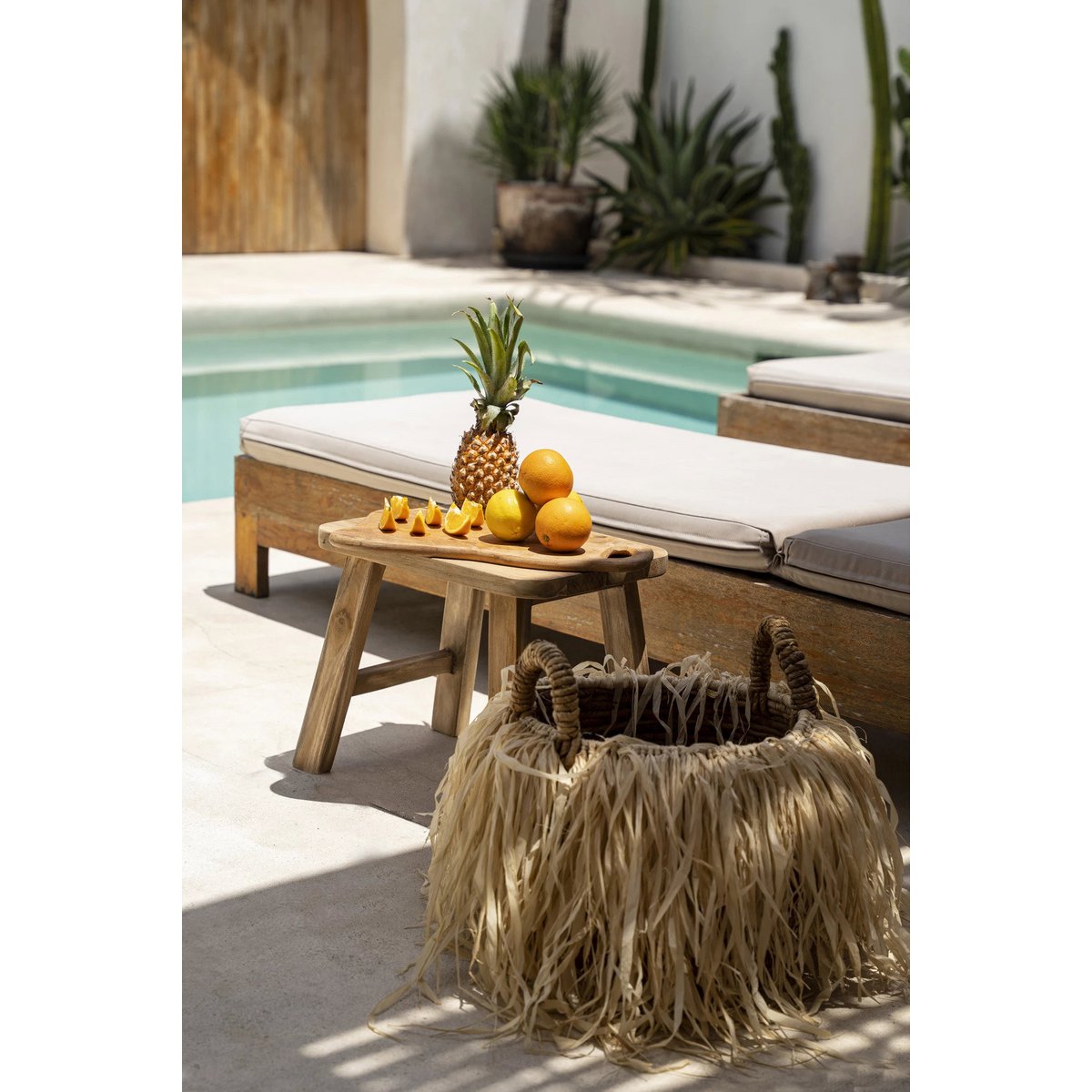 Raffiamand van bananenblad