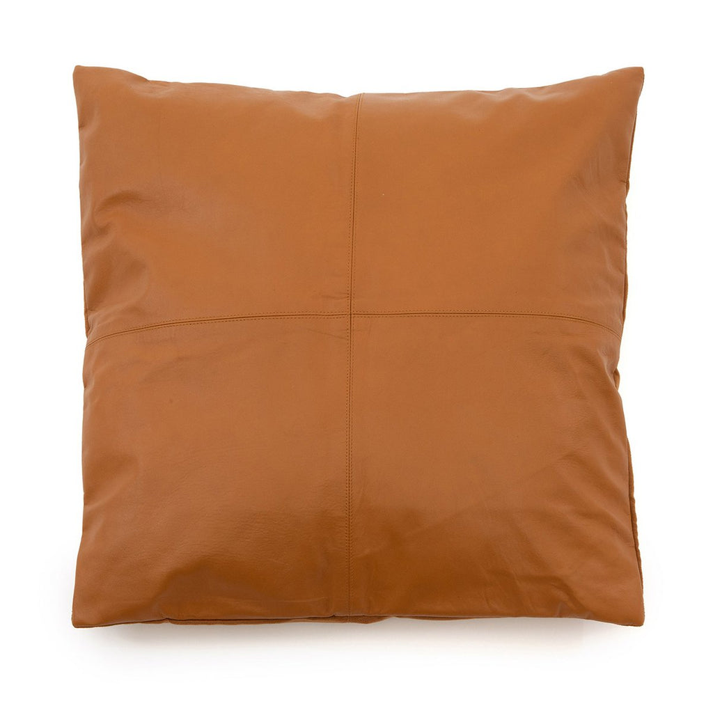 The Four Panel Leren Kussenhoes - Camel - 60x60