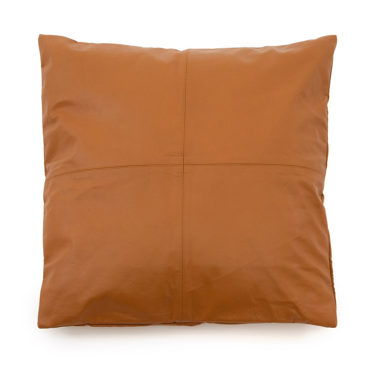 The Four Panel Leren Kussenhoes - Camel - 60x60