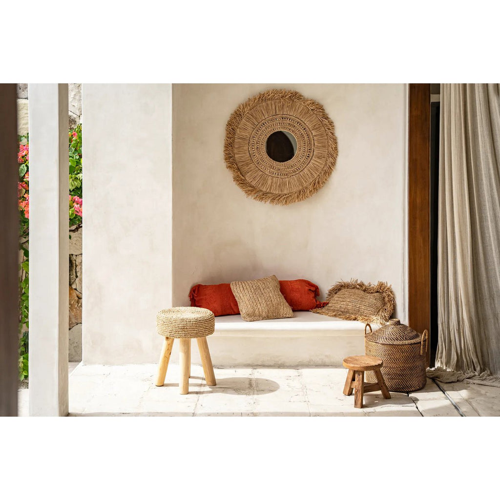 Rotan opbergmand met deksel